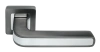 Ручка дверная EON MH-46 GR/CP-S55 раздельная на квадратной розетке, цвет графит/хром, ЦАМ Light