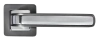 Ручка дверная EON MH-46 GR/CP-S55 раздельная на квадратной розетке, цвет графит/хром, ЦАМ Light