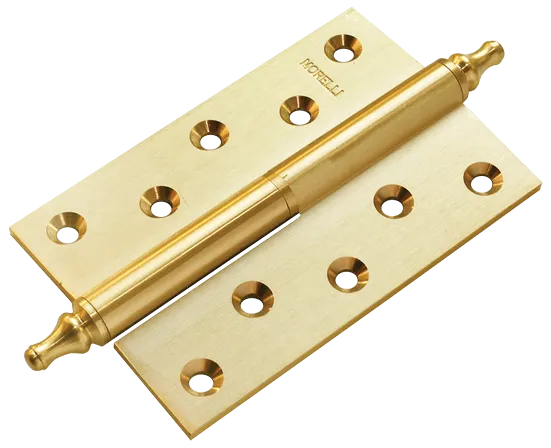 Петля карточная разъемная латунная MB 120X80X3.5 SG R C с коронкой правая,врезная, цвет матовое золото
