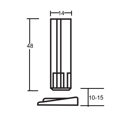 Дверной ограничитель магнитный DS14 BL (черный)