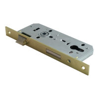 Замок под цилиндр  L152-40 SB (мат. золото)