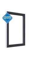 Глухое окно VEKA WHS 60 (800ш х 800в) двухкамерное, цвет Белый/Антрацит