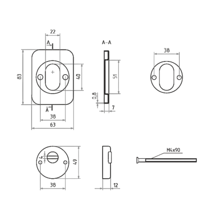 Броненакладка  D3 BL (черный)