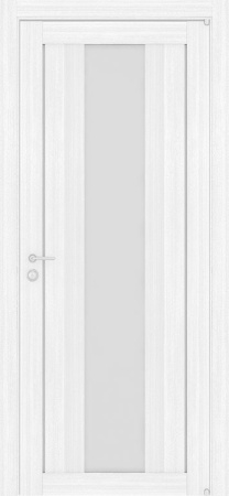 Дверь межкомнатная LIGHT 2191 экошпон капучино велюр остекленная 600x2000 Белый