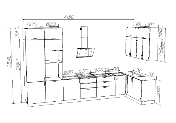 Готовый кухонный гарнитур БЕАТРИС 8