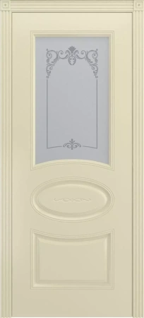 Межкомнатная дверь «Ария В1 ДО1» 2000 x 800 Слоновая кость