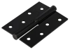 Петля разъемная карточная MSD 100X70X2.5 BL L стальная левая, врезная, цвет черный, сталь