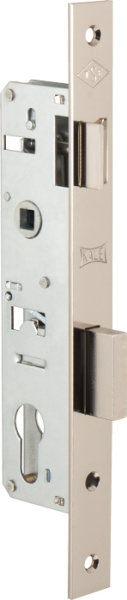 Корпус Kale kilit (Кале килит) узкопрофильного замка с защёлкой 153 (30 mm) w/b (никель)