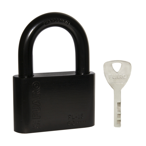 Замок Fuaro (Фуаро) навесной PL-WEATHER-1560 Black 4 fin key ( PL-15-60) диск. /блистер