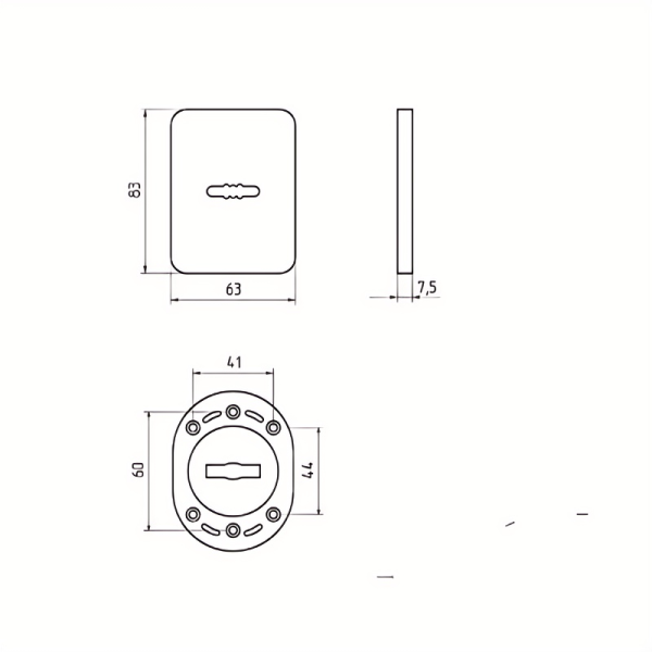 Накладка под сувальдный ключ GS1 CP (хром)