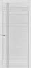 Дверь межкомнатная S11h Белое стекло натуральный шпон 600x2000 Beloe Steklo