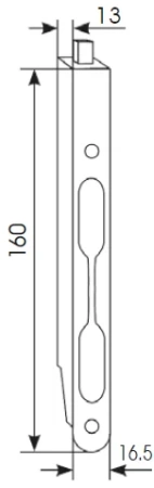 Шпингалет дверной OL160 PG, цвет золото, сталь
