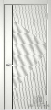 Дверь межкомнатная Графика 8 экошпон 600x2000 Белый