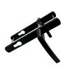 Ручки на планке V1-85BL (черный RAL 9005)