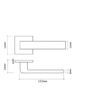 Ручки дверные алюминиевые V93BL-2 SL (черный)
