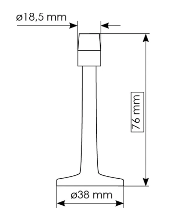 Ограничитель дверной DS2 COF, цвет кофе