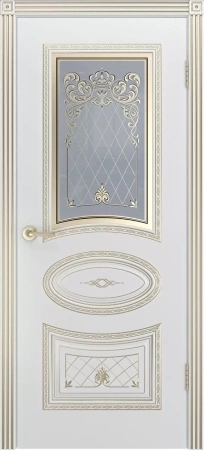 Межкомнатная дверь «Ария Корона В3, ДО» 2000 x 900 slonovayakostspatinoyzoloto