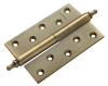 Петля карточная разъемная латунная MB 120X80X3.5 AB R C с коронкой правая, верзная, цвет античная бронза