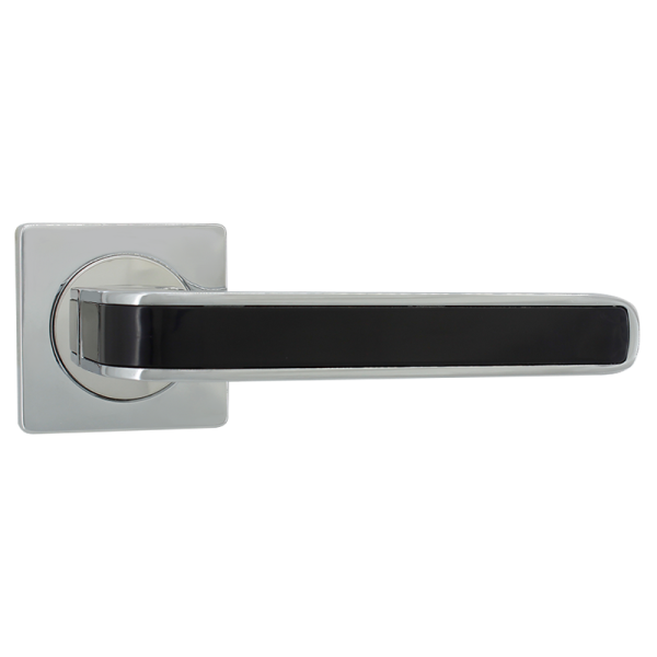 Ручки дверные алюминиевые V09CP/BL AL(хром/черный)