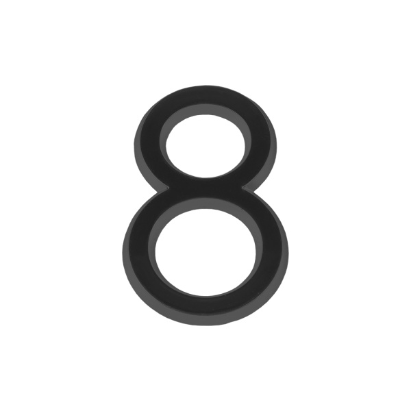 Цифра Fuaro (Фуаро) &quot 8&quot самоклеящаяся ABS (50х37) (FUARO) BL черный