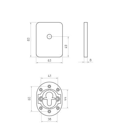 Накладка под шток GL1 BL (черный)